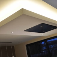 Kitchen LED cove lighting detail