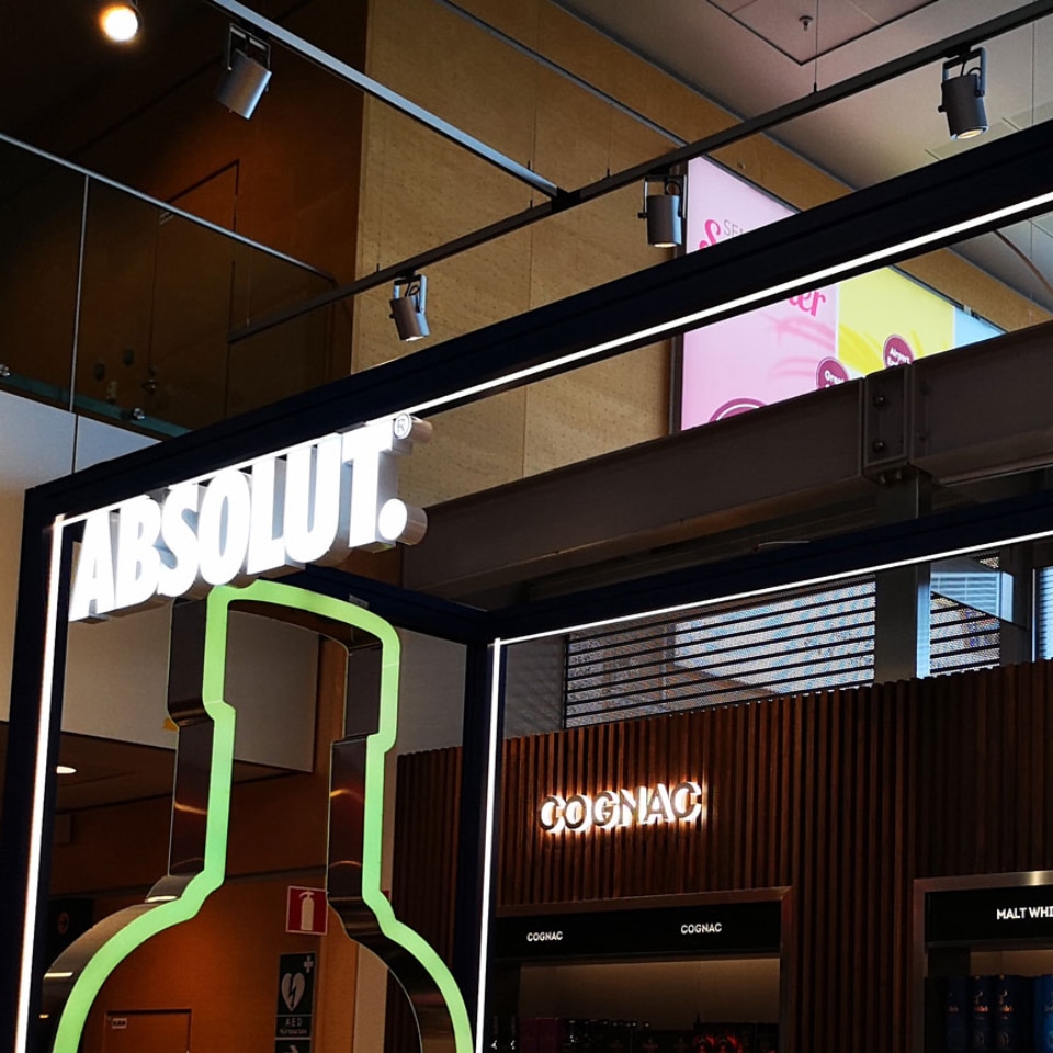 Lighting - Absolut Vodka stand